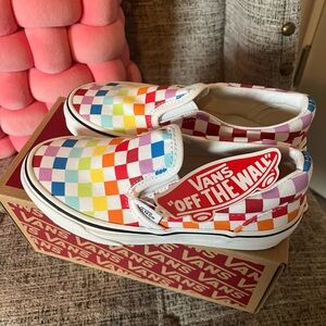 NWT Vans Kids slip-on rainbow size 13 🌈👟